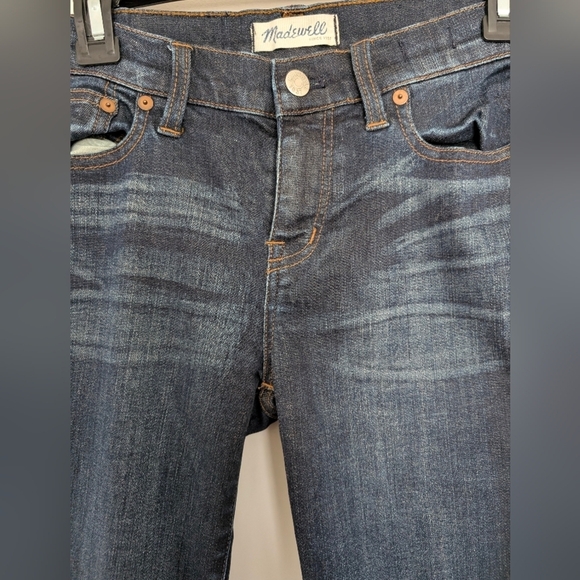 Madewell Alley Straight Denim Jeans Dark Wash Blue Womens Size 25 - Picture 2 of 11